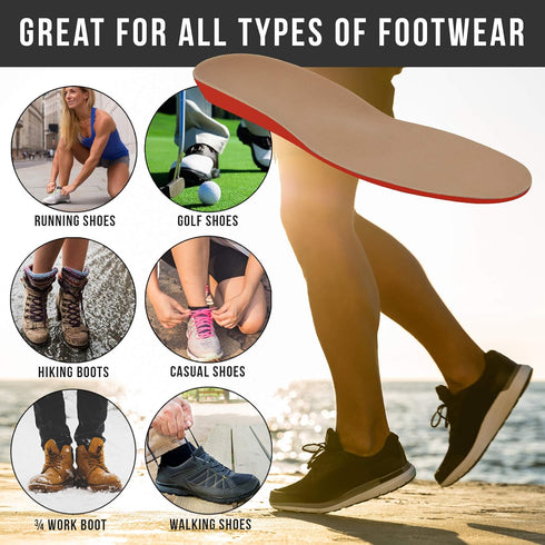 FootMatters Plastazote Orthotic Comfort Insoles, US Women 9-11.5 / Men 8-10.5