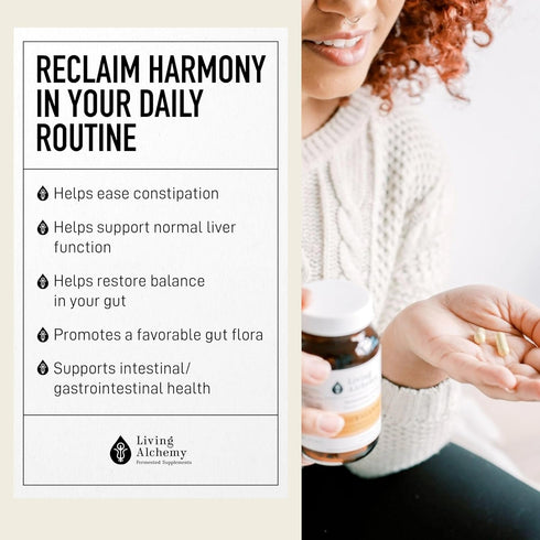 Living Alchemy Gut Health Supplements, Your Flora Probiotic Regenesis with Prebiotics, Digestive Enzyme, Vegan