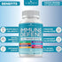 8 in 1 Immune Defense Support Capsules - 1 Pack - with Echinacea, Zinc, Vitamin C, D3, Turmeric & Ginger