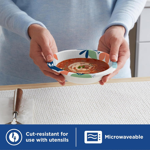 Dixie Small Paper Bowls - 10 Oz, 36 Count (Pack of 8), Microwave-Safe, Disposable Bowls for Snacks & Desserts