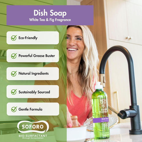 Happy Elephant Dish Soap, Superior Cleaning Power, Liquid Ez Squeeze Bottle, 16 fl oz
