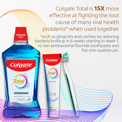 Pack Gumline 2 Pack Colgate Total Active Prevention Foaming Clean Medium Toothbrushes, Medium Bristle Toothbrush