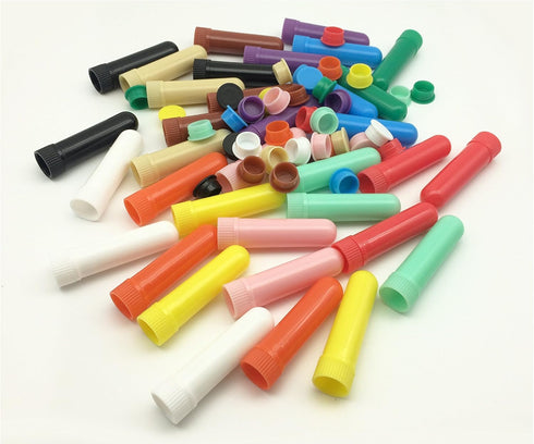 zison 36PCS Essential Oil Aromatherapy Blank Nasal Inhaler Tubes, 36 Complete Sticks + 12 Extra Wicks + 2 Droppers