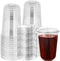 Mkhaslri 50 Sets Disposable Stemless Glasses With Strawless Sip Lids,PET Drinking Cups,Clear Plastic
