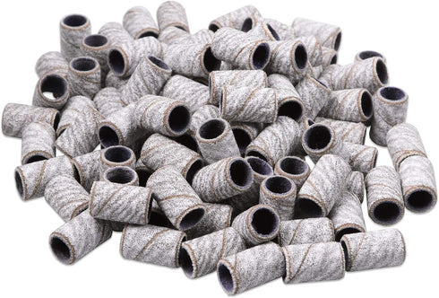 PANA 100 Pieces Nail Sanding Bands, Professional Nail Manicure, Great Fit for Nail Drill Bits, 120 Grit, Zebra