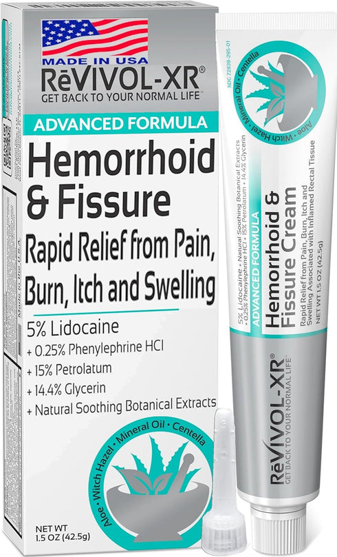 Advanced Hemorrhoid Treatment, 5% Lidocaine + Phenylephrine (Swell) + Glycerin (Protectant) + Aloe + Witch Hazel +