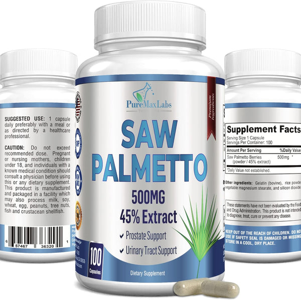 YUMMYVITE Extra Strength Saw Palmetto - 45% Extract Prostate Supplement, Decrease Frequent
