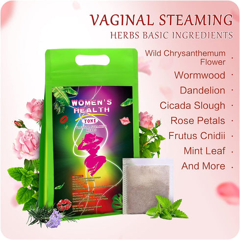 Yoni Herbs for Cleansing - 20 Bags, 100% Organic Herbal Blend for Steaming, Vaginal Detox