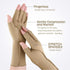 Janmercy 3 Pairs Fingerless Compression Gloves for Women Men, Outside Seams, Carpal Tunnel (Nude, Normal)