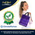 Nush Nush Purple Reusable Gift Bags, Medium Size Set of 12 with Handles, Birthday Party Favor Goody Bags