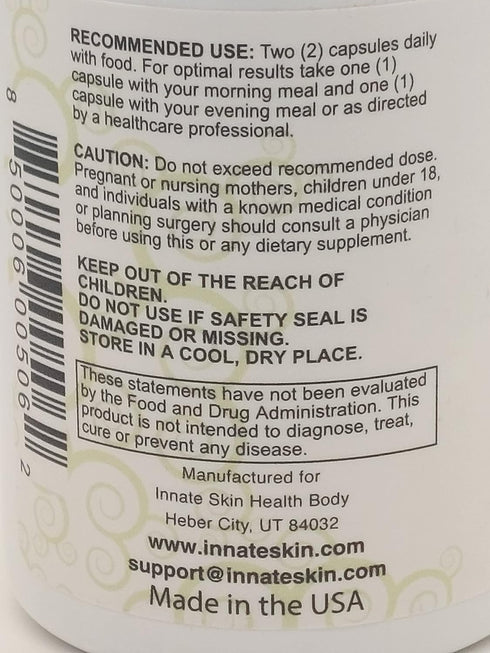 Clear Skin Acne Vitamins Pack | 60 Count | 20 Antioxidants, Botanicals, Minerals & Vitamins for Hormonal & Cystic Acne
