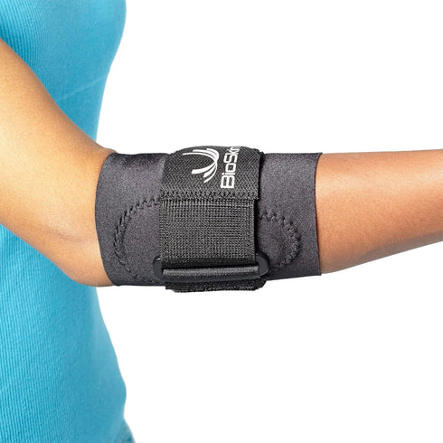 BioSkin Hypoallergenic Elbow Band with Compression Pad for Tennis Elbow Pain Relief (Large)