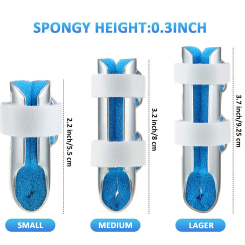 6 Pieces Metal Finger Splints, Finger Support Stabilizer for Adults and Children, 3 Sizes (Blue)