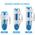 6 Pieces Metal Finger Splints, Finger Support Stabilizer for Adults and Children, 3 Sizes (Blue)
