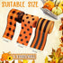 Christmas Burlap Ribbon, 3 Rolls Orange and Black Plaid, 2.5 Inch x 15 Yards for DIY Crafts, Party Decoration