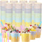 Jingmore 120 Set Paper Ice Cream Cups Bulk with Spoons 4 oz Disposable