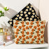 2 Pieces Large Corduroy Makeup Bag, Orange Black Flower Cosmetic Bag, Cute Aesthetic Travel Toiletry Organizer for Women