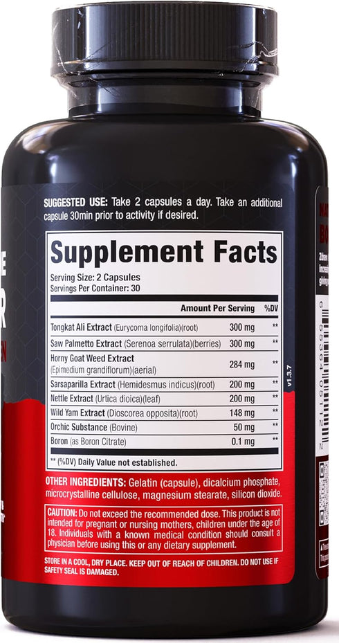 Testosterone Booster Supplement for Men | Workout Pills for Muscle Growth, Libido, Stamina, Strength