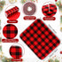 Hahafelt 24 Pack Reusable Paper Towels Rolls Bulk Red Black Buffalo Plaid Washable Kitchen Towels Paperless Cotton