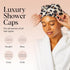 Kitsch Luxury Shower Caps for Women, Reusable Waterproof Large Cap, Non-slip Quick-dry Hair Cap, Leopard Design