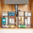 Vtopmart 4 Pack Clear Stackable Storage Drawers - 7.6" H Organizers for Skincare and Bathroom Supplies