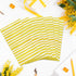KTHONIOMANTE 200PCS 2 Pack, 4.5x8 Inch Yellow & White Stripe Guest Napkins, Ply Disposable Paper Striped Dinner Hand
