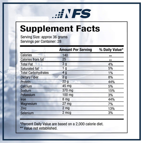 NF Sports All-Natural Plant-Based Protein - Organic Gluten Free Protein, 28 Servings (Tahitian Vanilla)