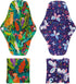 Reusable Menstrual Pads (7 in 1, 25.4cm 4 Layers), Bamboo Cloth Pads for Heavy Flow with Wet Bag