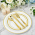 FOCUSLINE 160 Pack Gold Plastic Silverware Set, 80 Gold Forks, 40 Gold Knives, 40 Gold Spoons for Parties