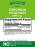 Ultra Chromium Picolinate 1000mcg | 90 Tablets | Vegetarian, Non-GMO & Gluten Free Supplement | by Nature's Truth