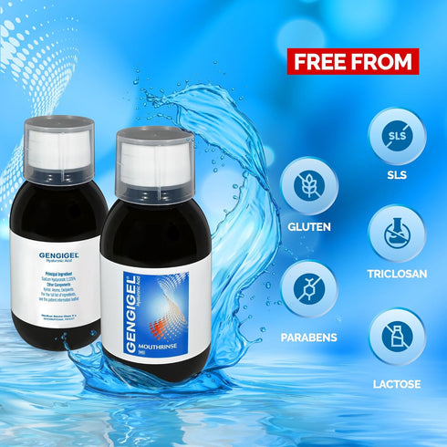 Hyaluronic Acid Mouthrinse, 150 ml, Oral Care Solution for Gum Health, Vegan & Kosher
