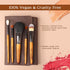 Makeup Brush Set: 15pcs Professional Makeup Brushes with Leather Button Bag - Foundation, Concealer, Kabuki, Blush,