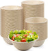 200 Pcs 8 oz Natural Sugarcane Biodegradable Bowls, Disposable Compostable Soup Bowls for Salad, Hot Soup, Dessert