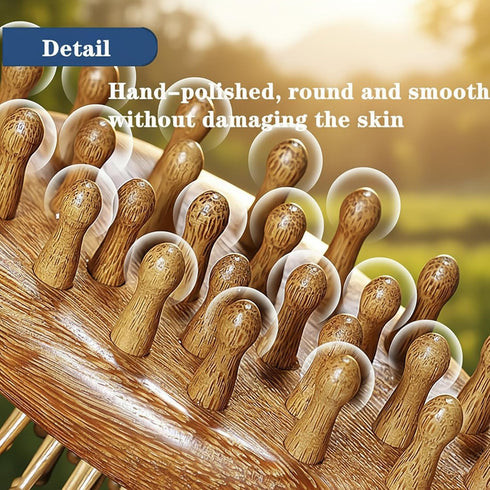YHNNH Scalp Massager Hair Growth Brush,Head Massager Scalp Stress Relax Dandruff Comb,Wooden Scalp Exfoliator Head