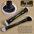 LORYP Black Makeup Brushes - 2Pcs Duo End Foundation and Blush & Highlighter Brush Set