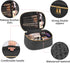 KTMOUW Makeup Bag, 3 Pcs Waterproof Cosmetic Bag Set, Portable Travel Organizer for Women, Black