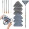 Lihengkong Long Handle Wall Mop & Baseboard Cleaner - Multi-Surface Dusting Tool for