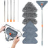 Lihengkong Long Handle Wall Mop & Baseboard Cleaner - Multi-Surface Dusting Tool for