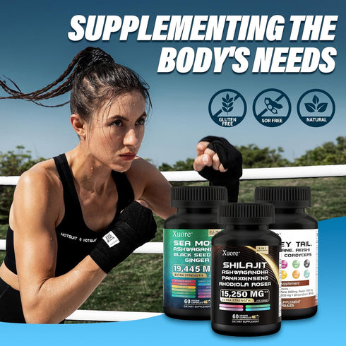 Shilajit, Sea Moss, Black Seed Oil & Herb Supplement - All in One with Lions Mane, Reishi, and More