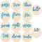 HIYZI 7 PCS Baby Monthly Milestone Wooden Signs 3D Girl Baby 1-12 Months