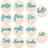 HIYZI 7 PCS Baby Monthly Milestone Wooden Signs 3D Girl Baby 1-12 Months