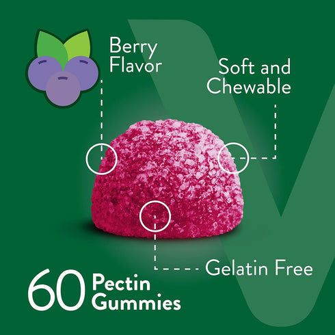 Zinc Gummies for Adults & Teens - 30mg Immune Health Support, Vegan, Gelatin Free, Chewable Berry Flavored