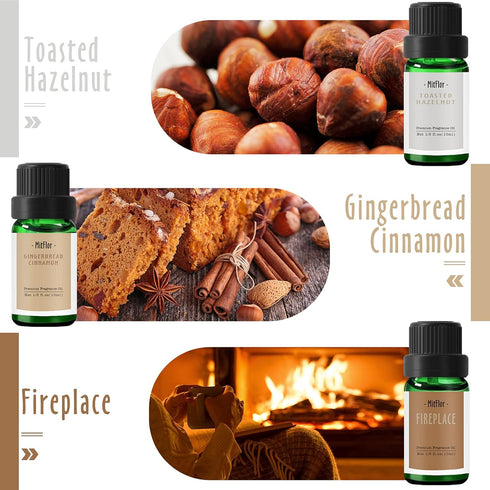 Set, MitFlor Winter & Clean Fragrance Oils Creative Christmas Gift, Fragrance Oils for Diffuser, Soap Candle Making