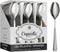 120 Pack Heavy Duty Silver Plastic Spoons - Disposable Silverware for Catering, Parties, Weddings