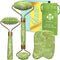 Jade Roller and Gua Sha Set - 2 Anti-Aging Facial Rollers and Tool for Skincare Routine, Massage for Wrinkles