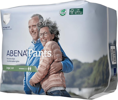 Abena Pants Light Premium Protective Underwear, Level 0, Large, 14 Count, Medium to Large Sizes