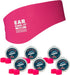 Earvolution Ear Band-It Ultra Premium Swimming Headband and Swimmers Ear Plugs Bundle, Hot Pink, Medium