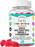 Coq10 Gummies with Red Yeast Rice, Magnesium, Omega 3, Niacin, Zinc, Vitamin K2, D3, B3, 60 Chews, Heart Health Support
