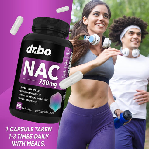 NAC Supplement N-Acetyl Cysteine Pills | 90 Capsules | 750mg | Daily Liver Support Formula for Lung & Kidney Health