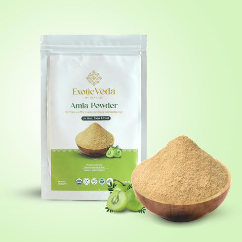Organic Amla Powder Herbal Supplement - Indian Gooseberry for Detox, Immunity, Hair Growth, 100% Natural (100g)